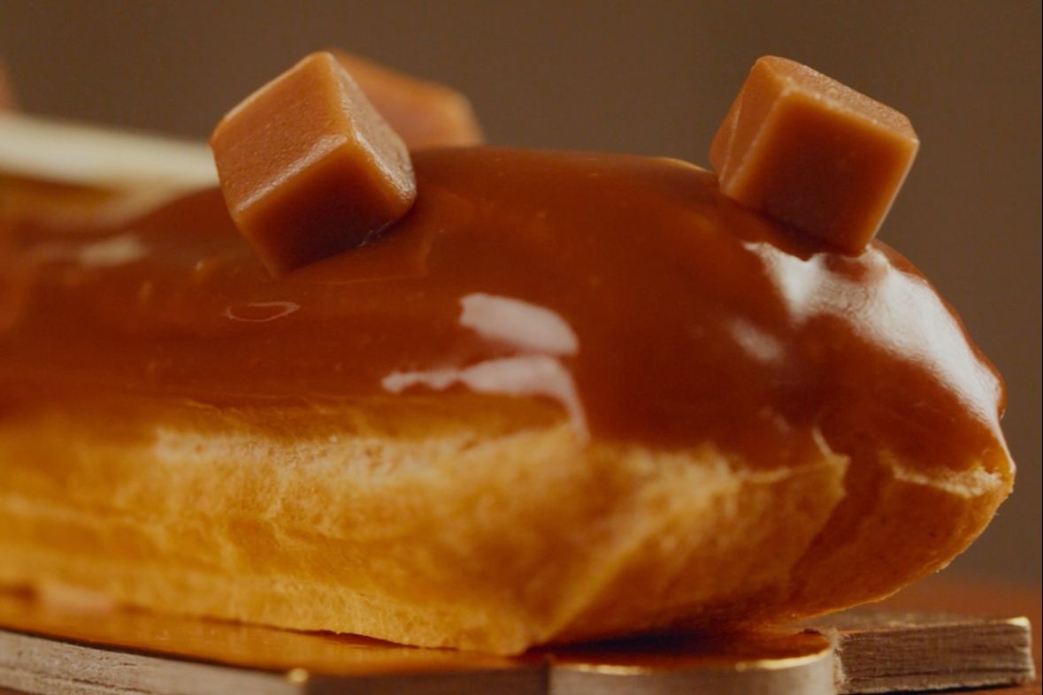 salted caramel éclair